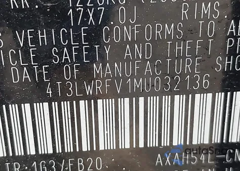 2021 Toyota Rav4 Hybrid Le z USA, uszkodzony, nr VIN 4T3LWRFV1MU032136